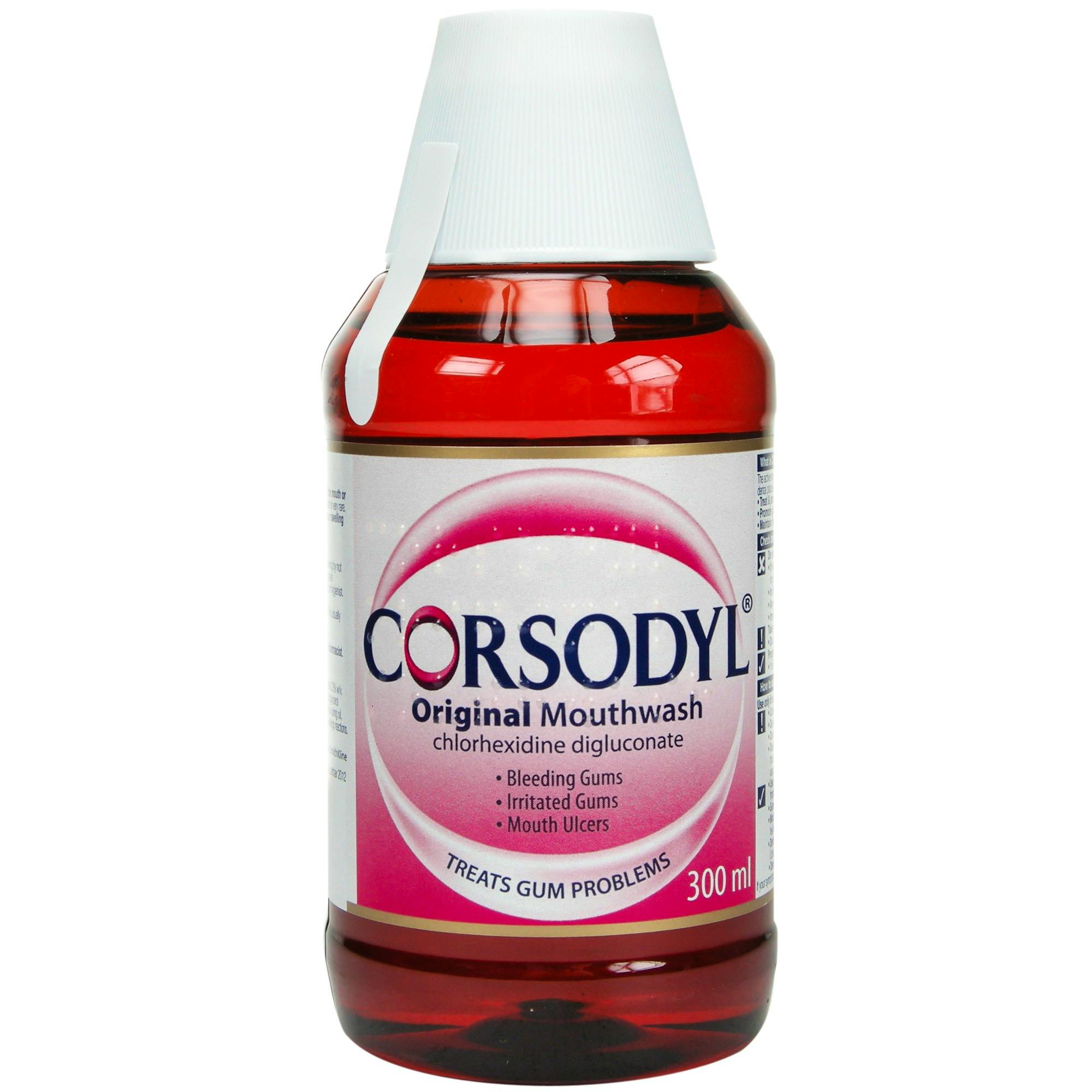 Corsodyl Original Munnskyll 300 ml 76.95 kr + Fri Frakt og Ingen Toll