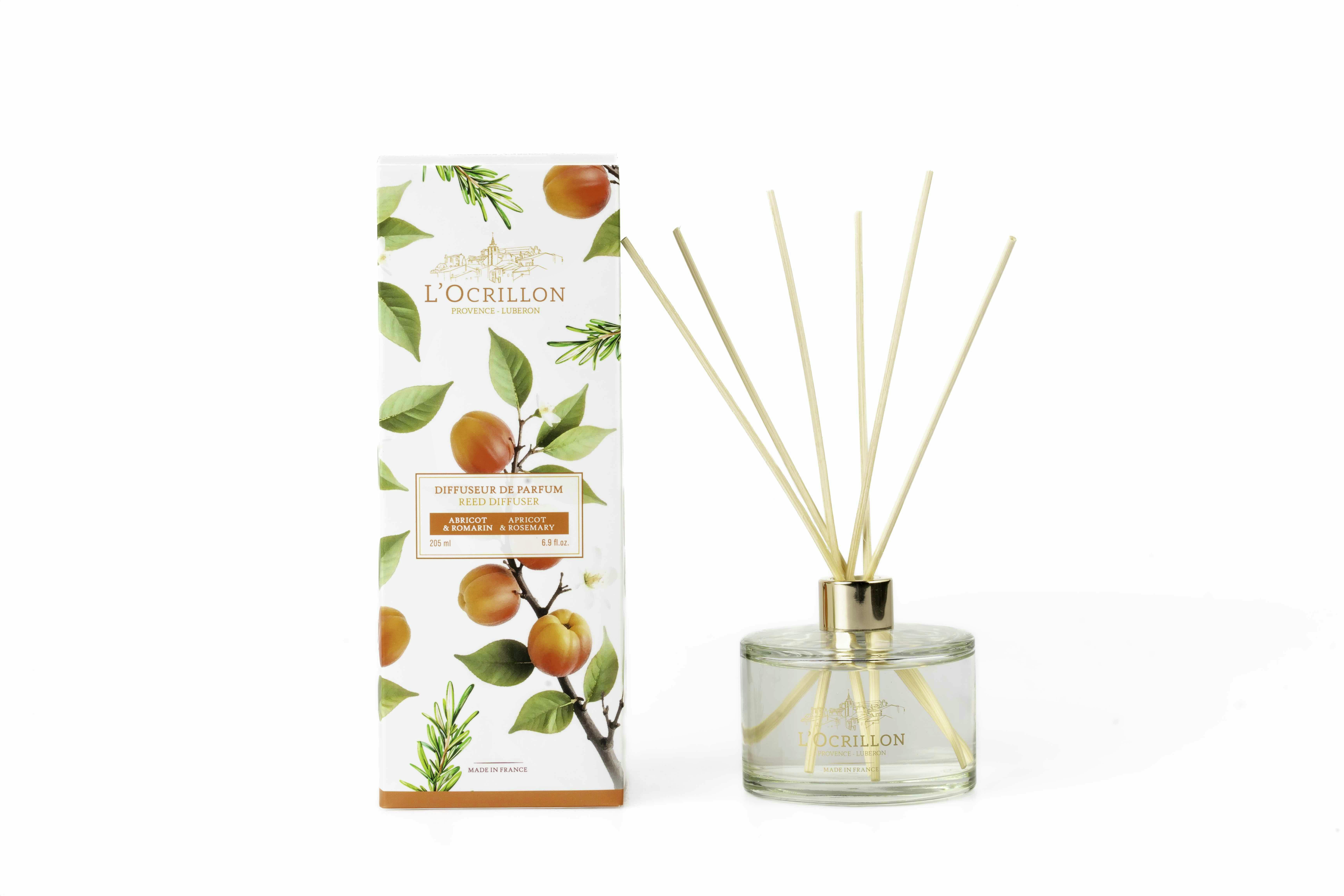 L'Ocrillon Reed Diffuser Apricot & Rosemary 205 ml