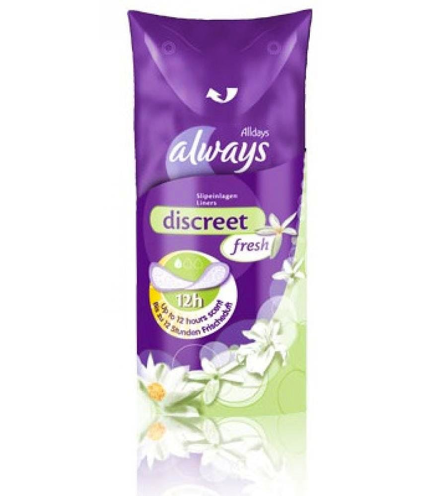 Always Alldays Discreet Fresh Pantyliners 34 pcs £1.85