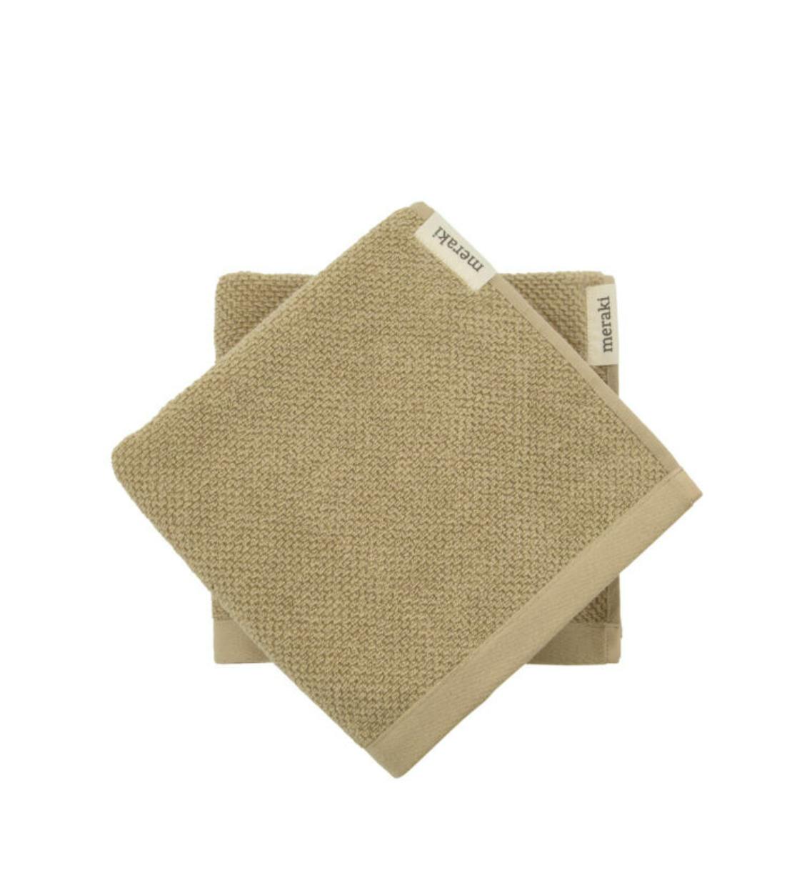 Meraki Hand Towels Solid Safari 1 st