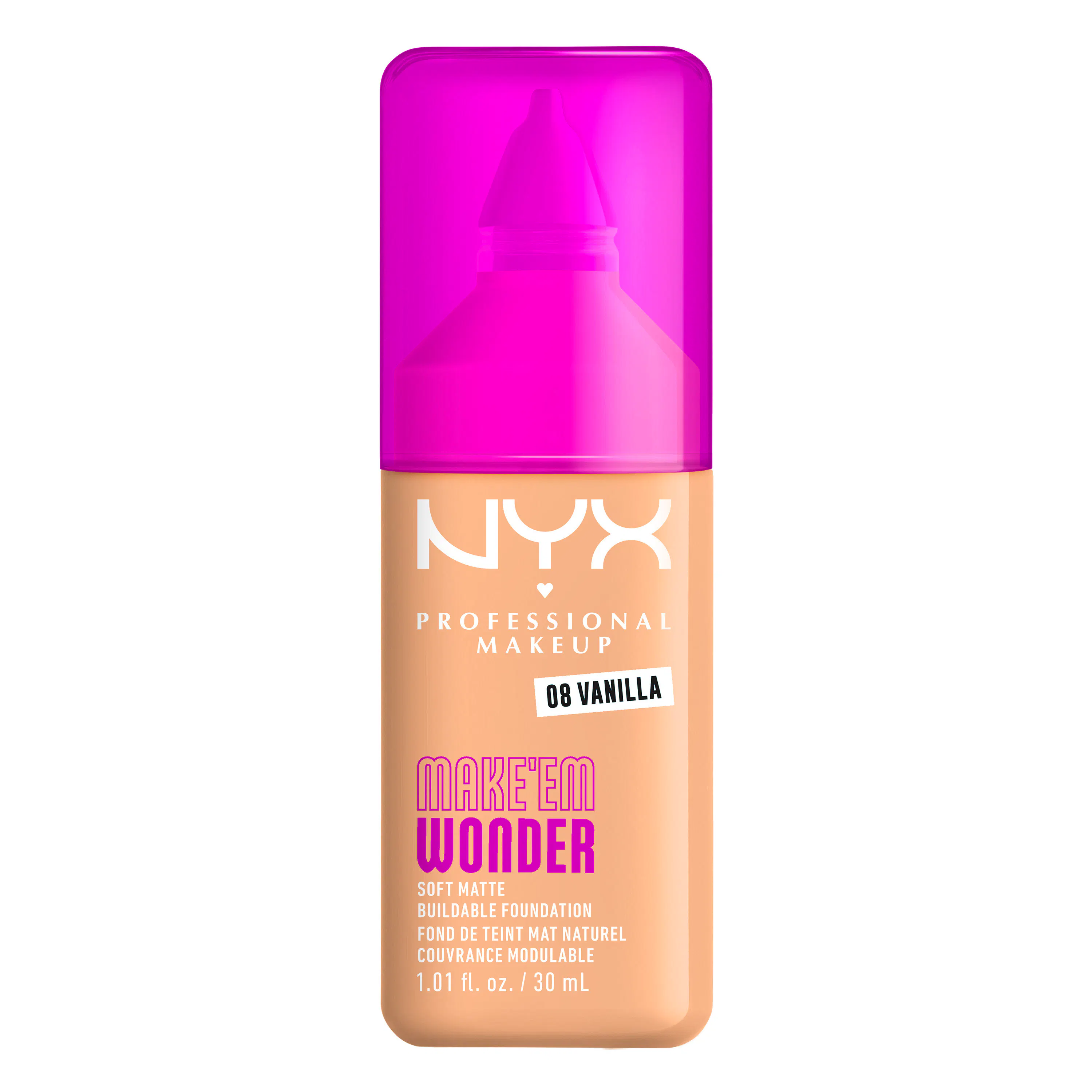 NYX Professional Make-Up Make Em Wonder Foundation 08 Vanilla 30 ml