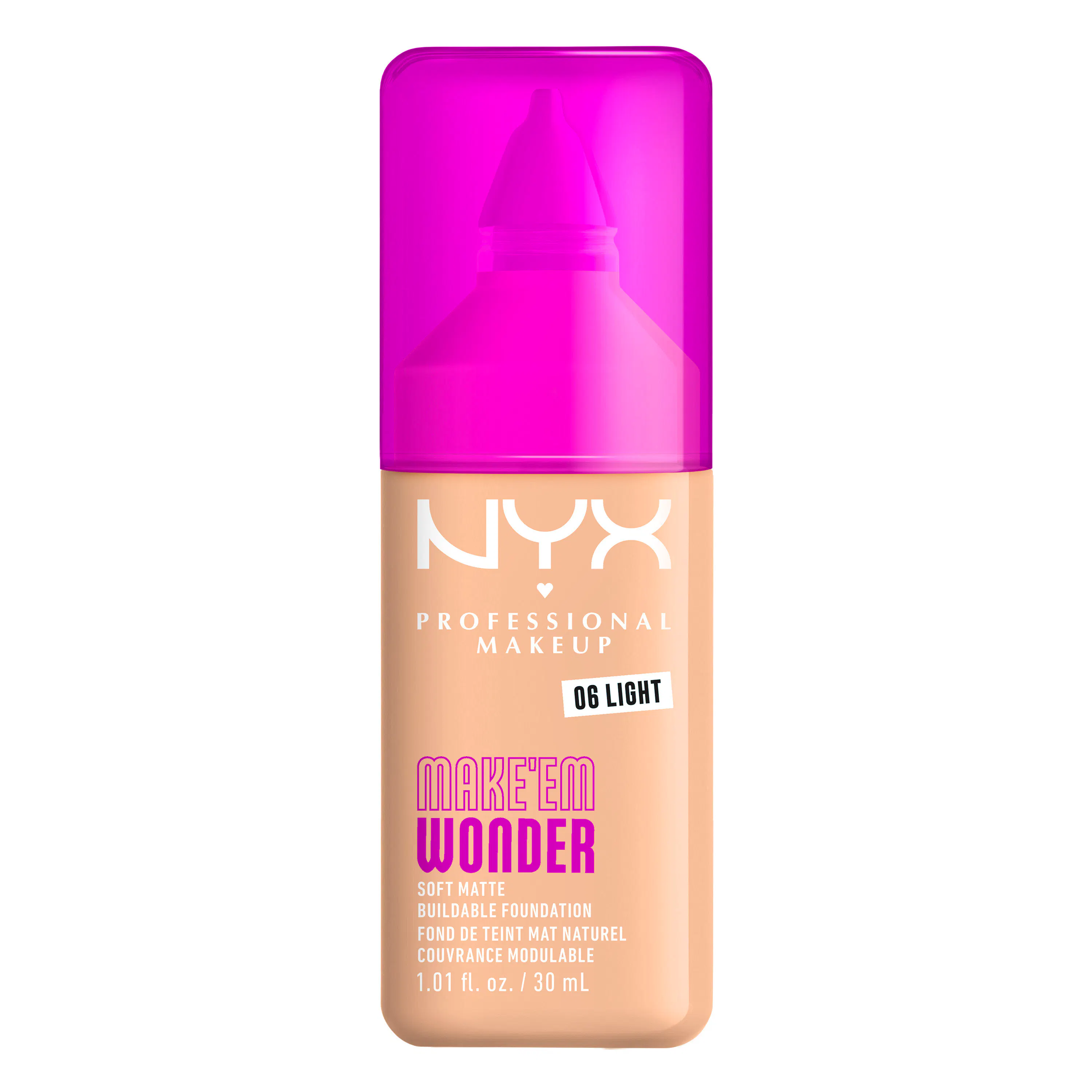 NYX Professional Make-Up Make Em Wonder Foundation 06 Light 30 ml