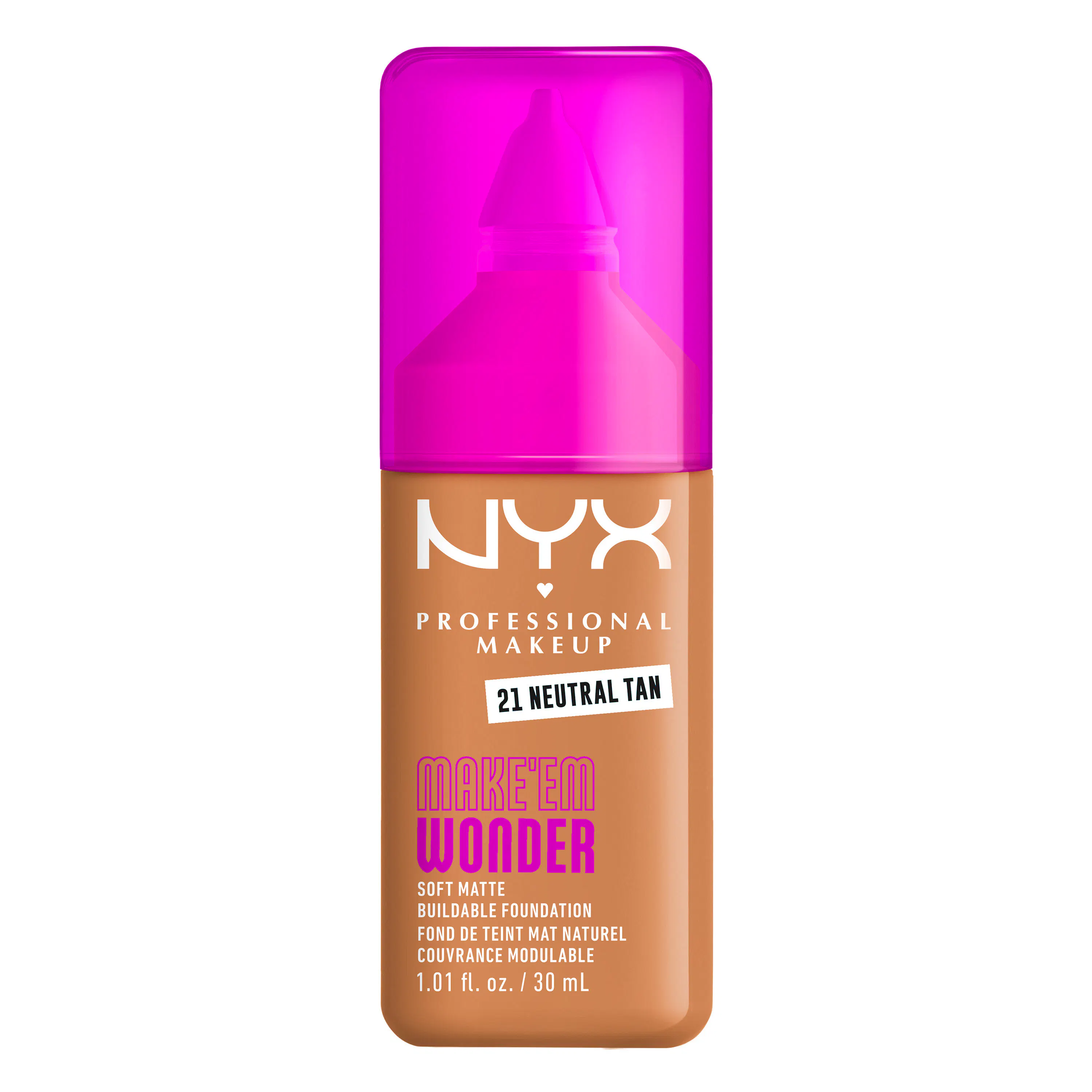 NYX Professional Make-Up Make Em Wonder Foundation 21 Neutral Tan 30 ml