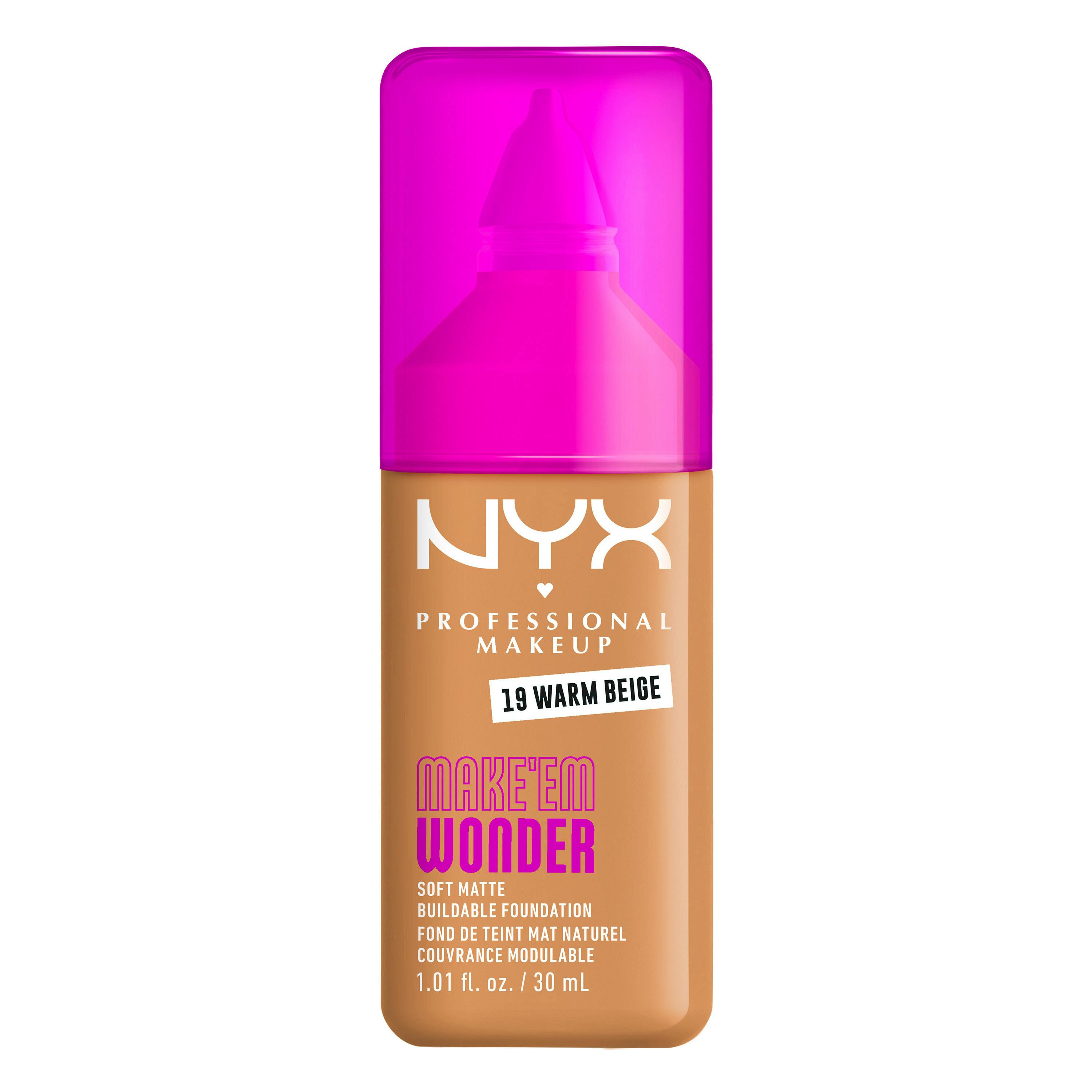 NYX Professional Make-Up Make Em Wonder Foundation 19 Warm Beige 30 ml
