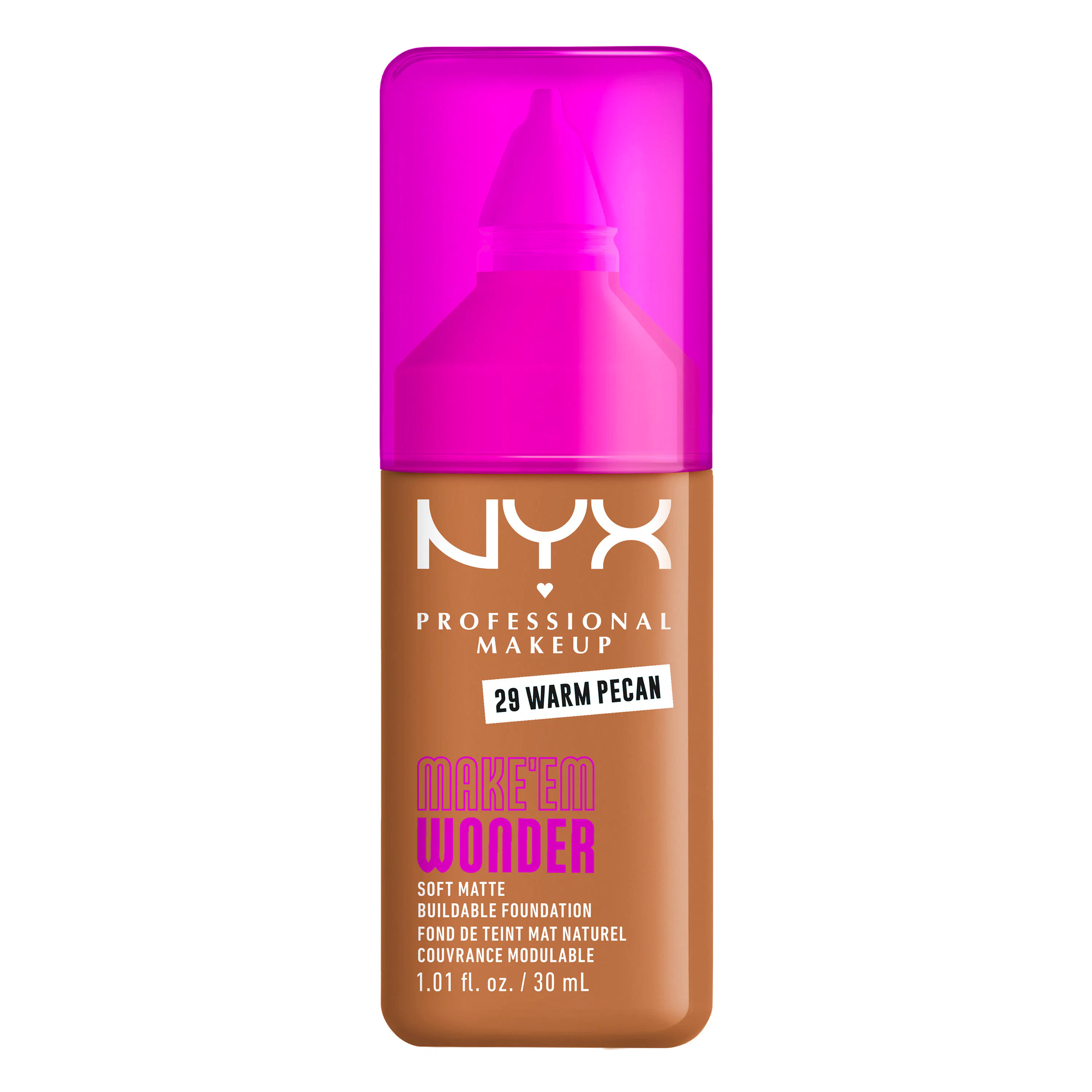 NYX Professional Make-Up Make Em Wonder Foundation 29 Warm Pecan 30 ml