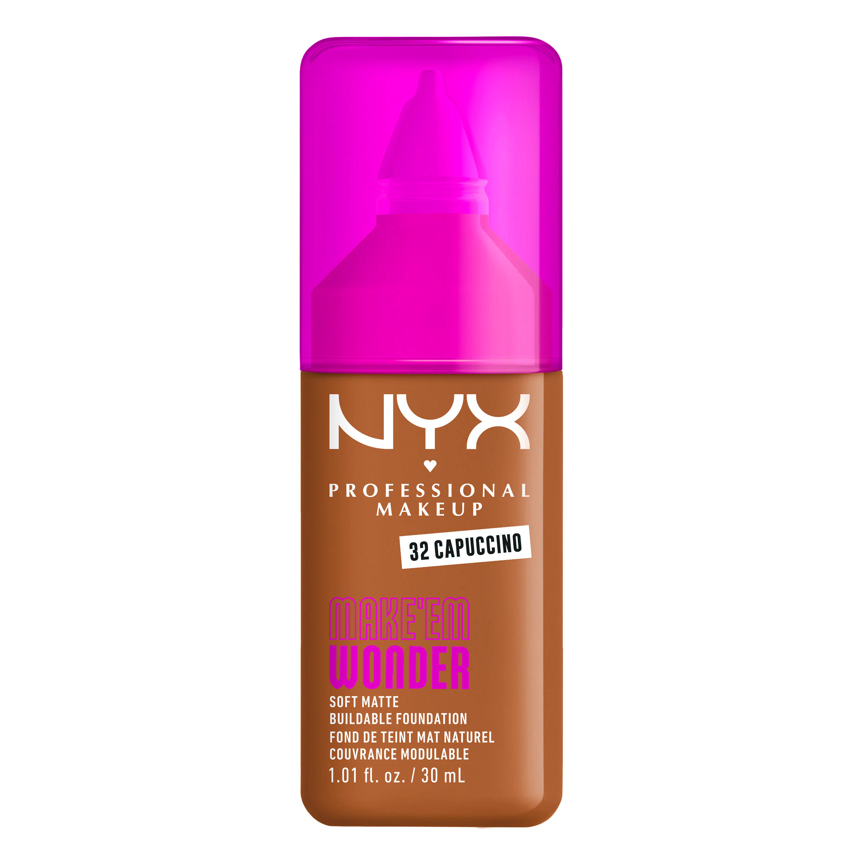 NYX Professional Make-Up Make Em Wonder Foundation 32 Capuccino 30 ml