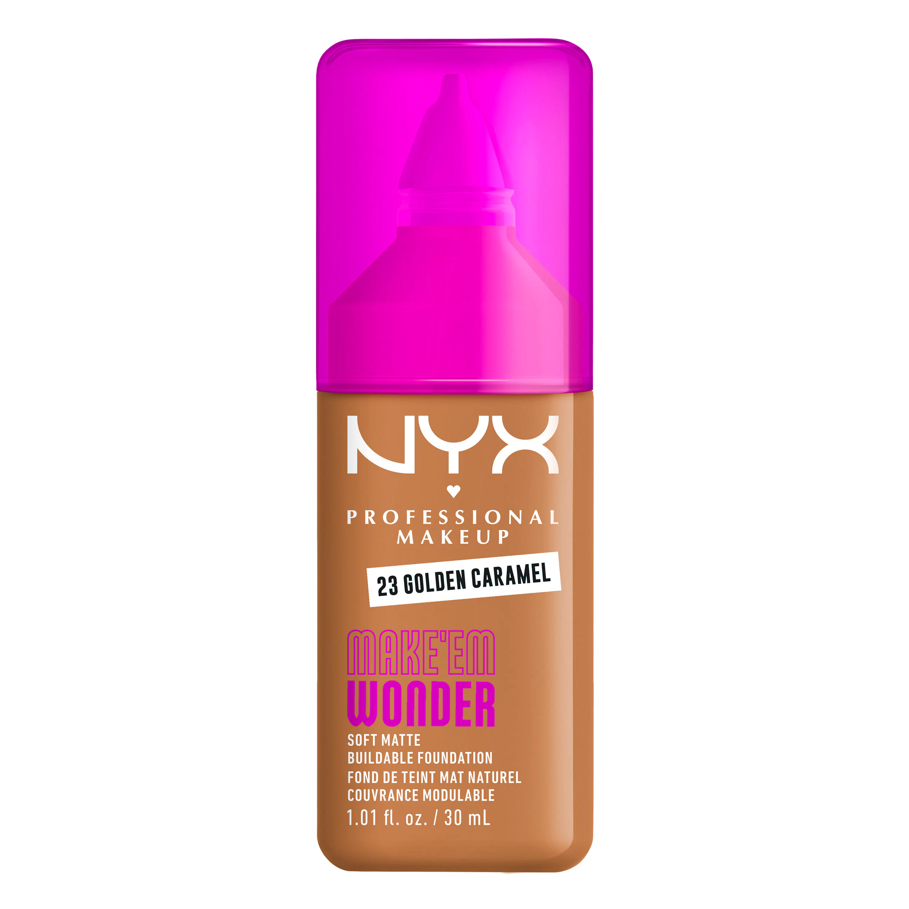NYX Professional Make-Up Make Em Wonder Foundation 23 Golden Caramel 30 ml
