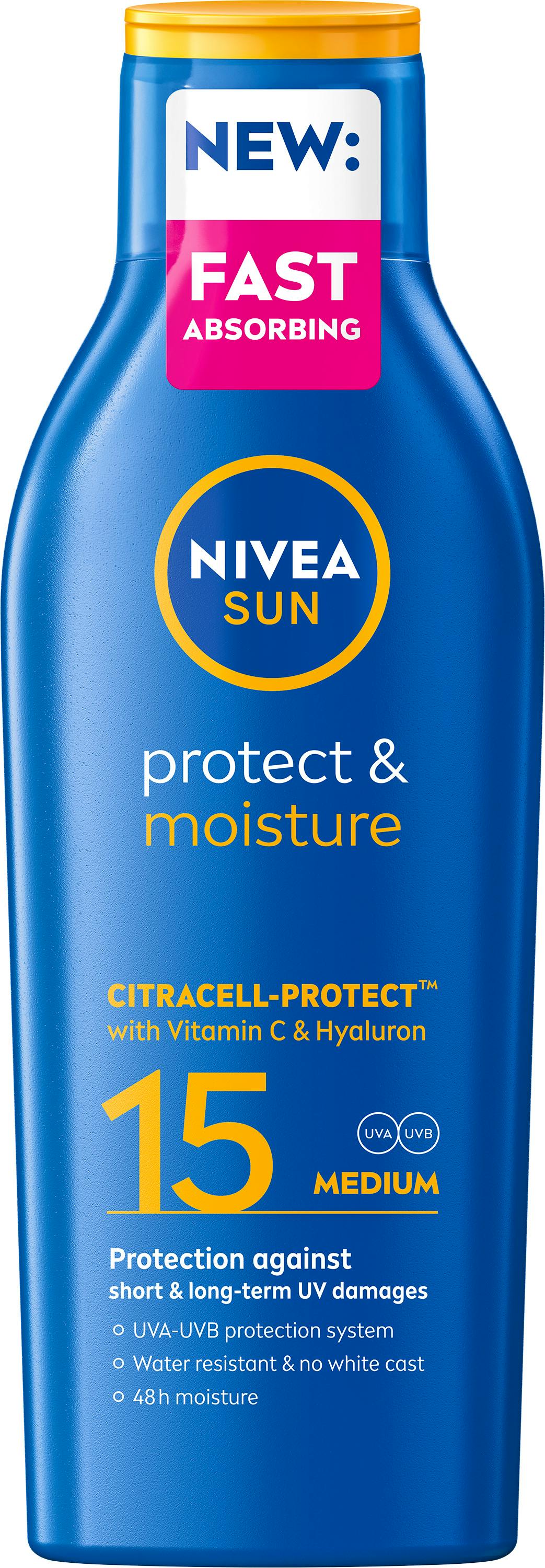 NIVEA Sun Protect & Moisture Sun Lotion SPF15 200 ml