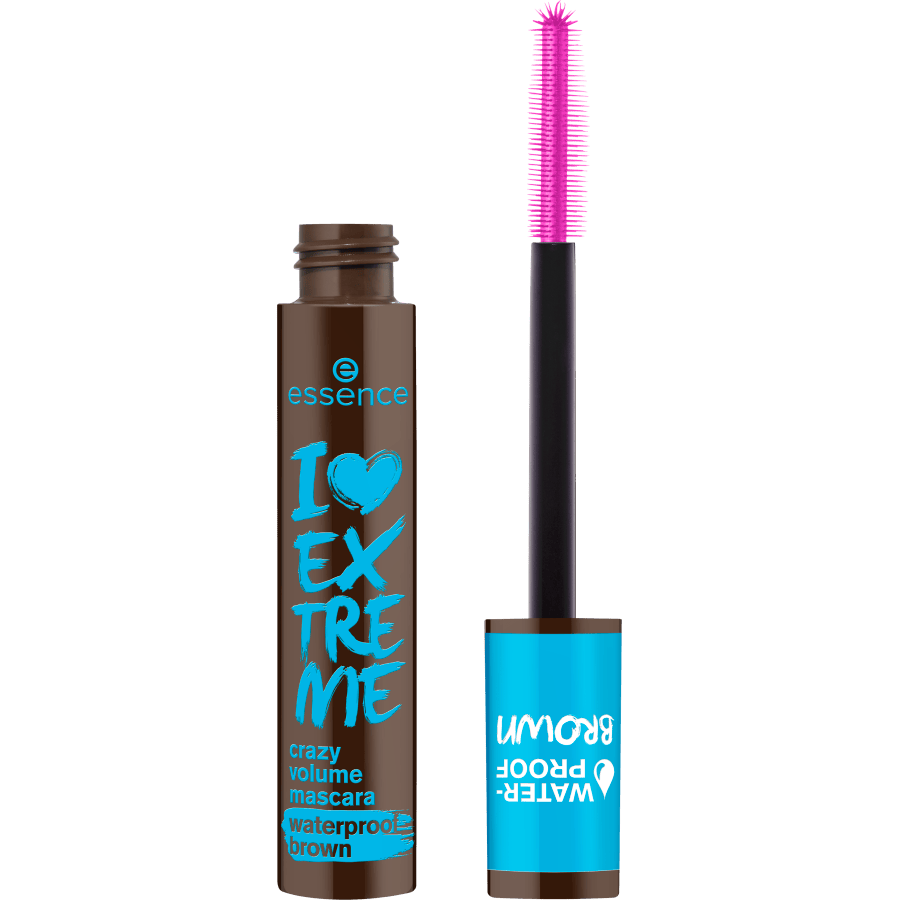 Essence I Love Extreme Crazy Volume Mascara Waterproof Brown 01 Cozy Brown 12 ml
