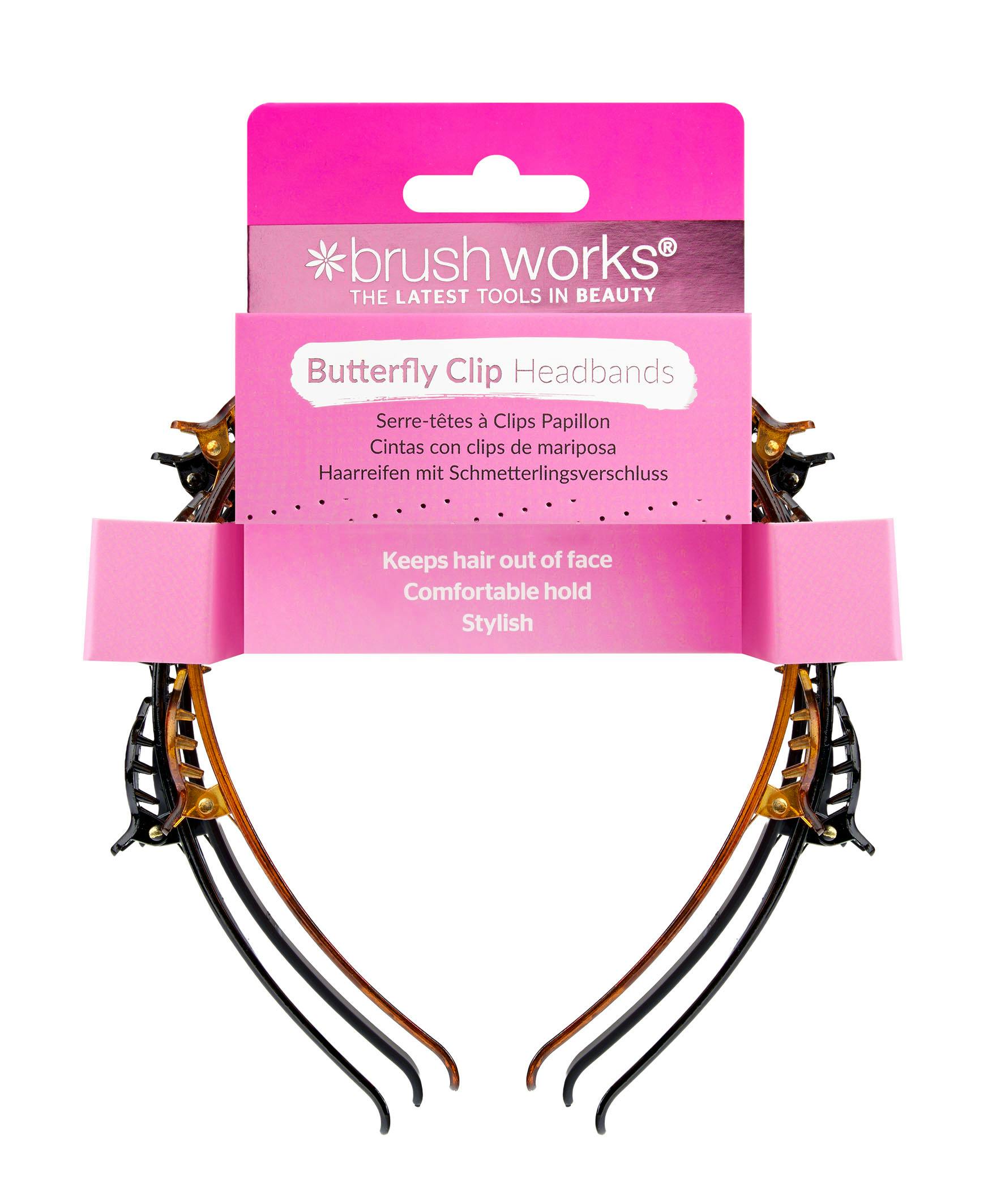 brushworks Butterfly Clip Headbands 3 stk