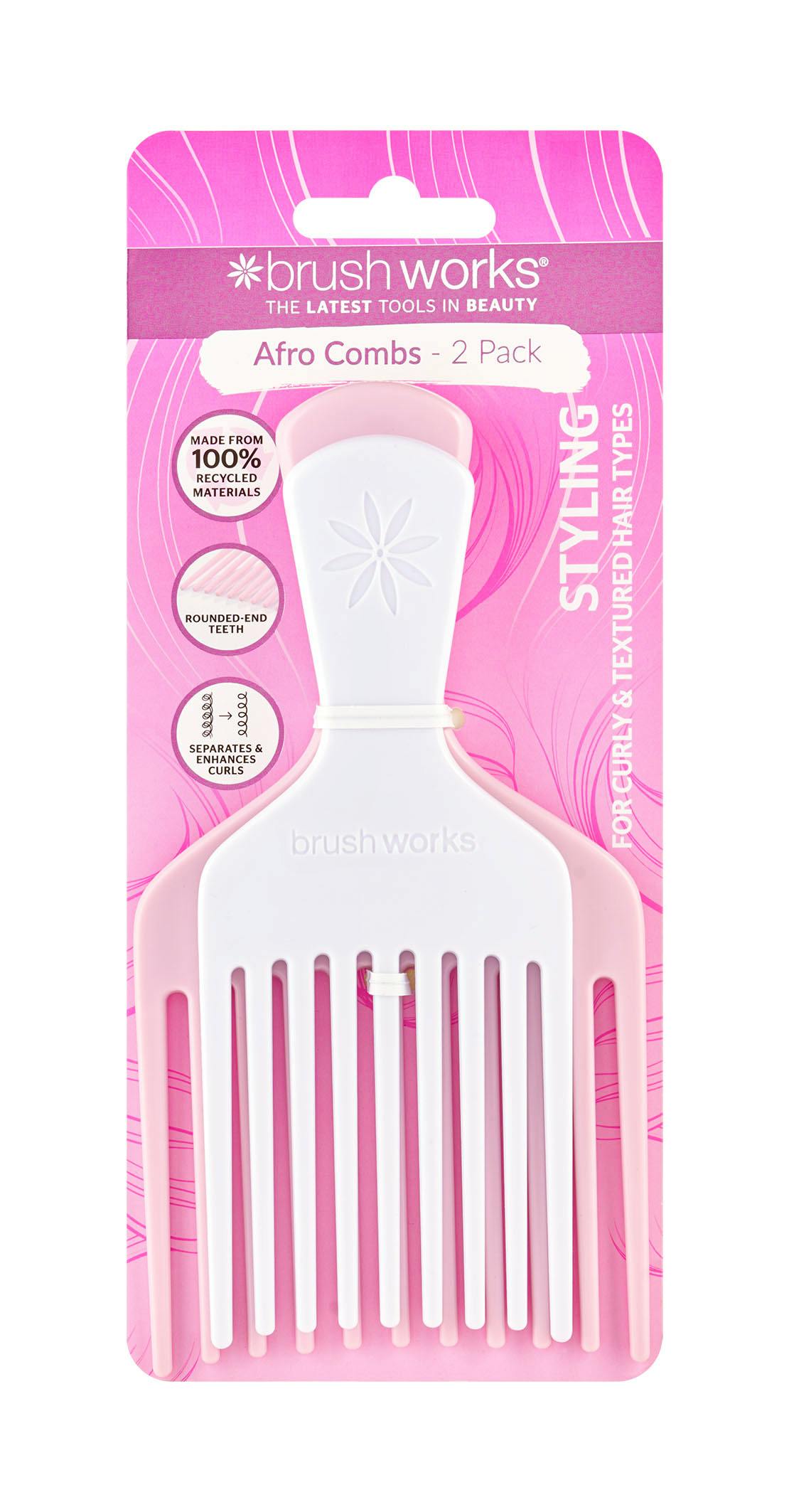brushworks Afro Combs 2 stk