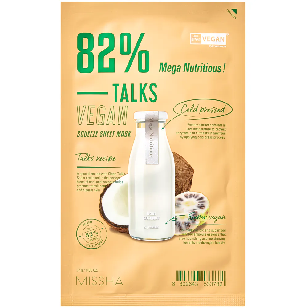 Missha Talks Vegan Squeeze Sheet Mask [Mega Nutritious] 27 g