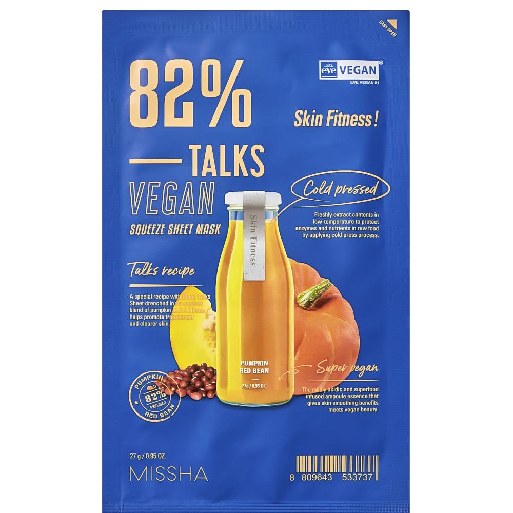 Missha Talks Vegan Squeeze Sheet Mask Skin Fitness 27 g
