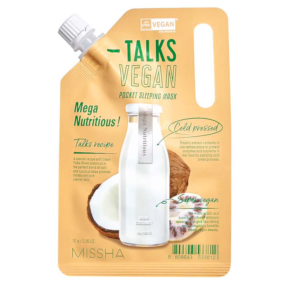 Missha Talks Vegan Squeeze Pocket Sleeping Mask Mega Nutritious 10 g