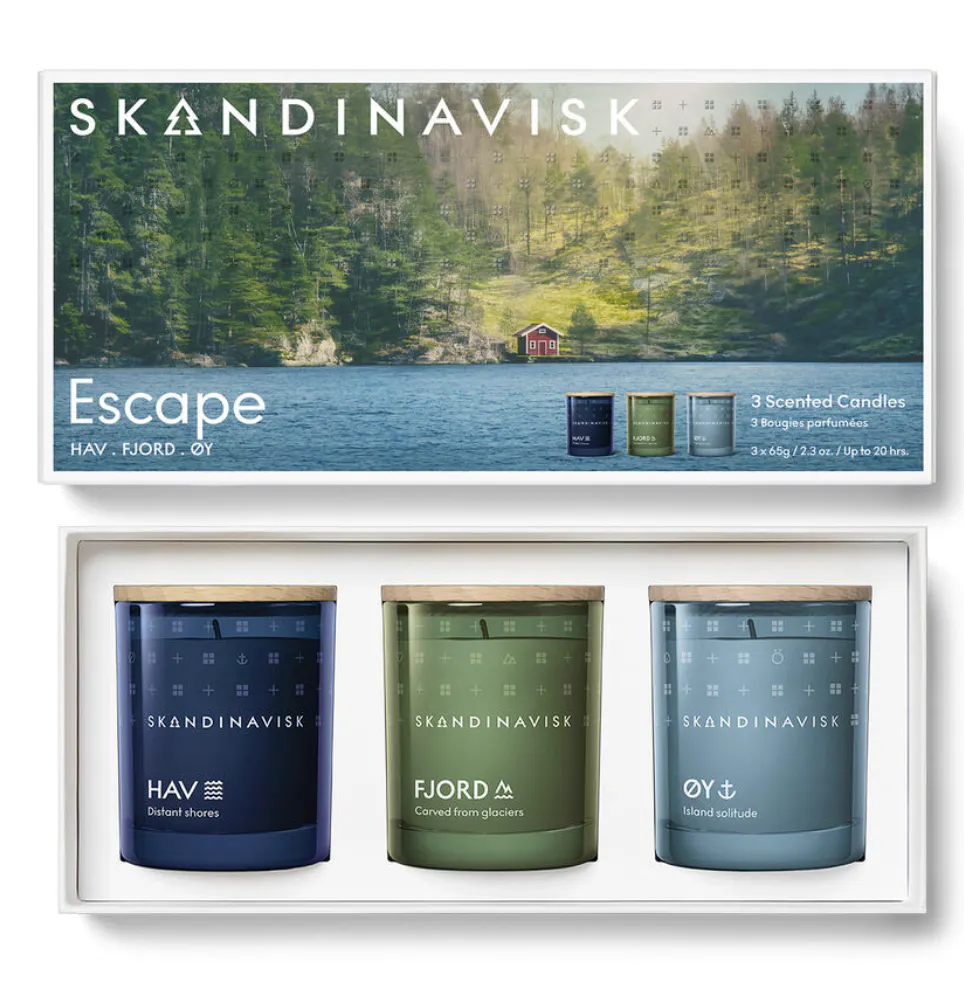 SKANDINAVISK ESCAPE Mini Candle Giftset X 3 65 g + 65 g + 65 g