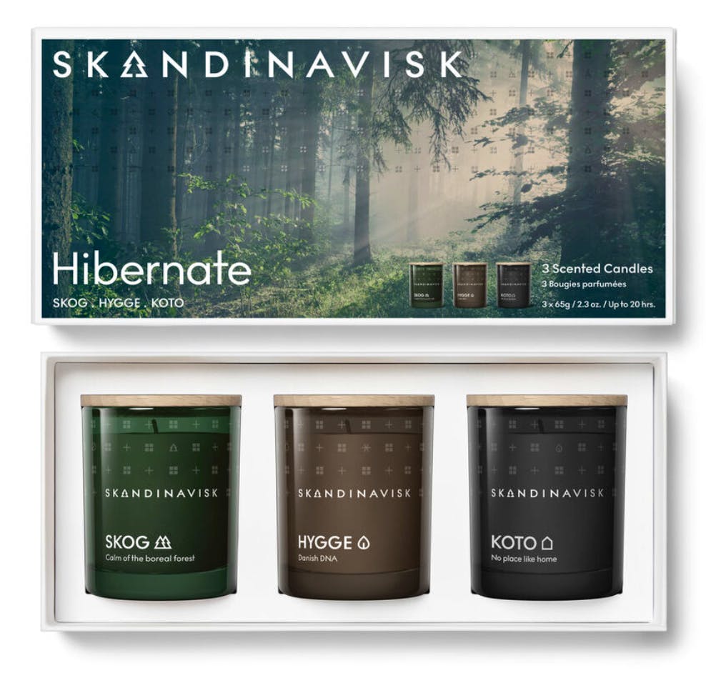 SKANDINAVISK HIBERNATE Mini Candle Giftset  X 3 65 g + 65 g + 65 g