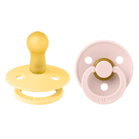 BIBS Colour 2 PACK Latex Size 2 Pale Butter/Petal 2 pcs