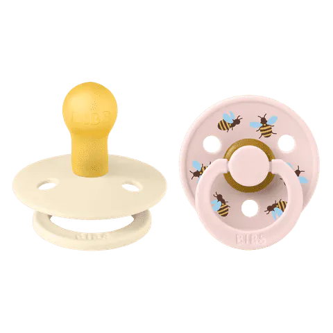 BIBS Studio Colour 2 PACK Bumblebee Latex Size 1 Ivory Mix 2 pcs
