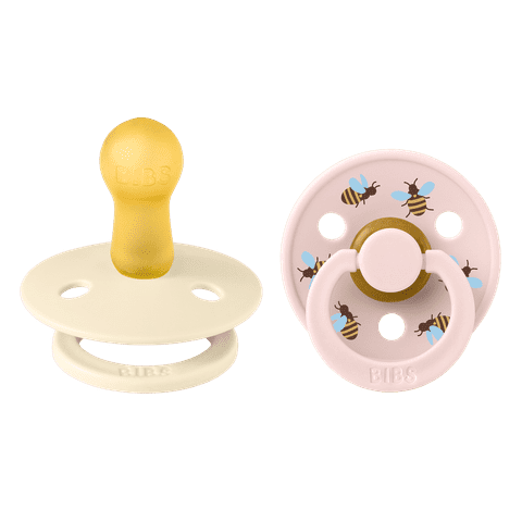 BIBS Studio Colour 2 PACK Bumblebee Latex Size 2 Ivory Mix 2 stk