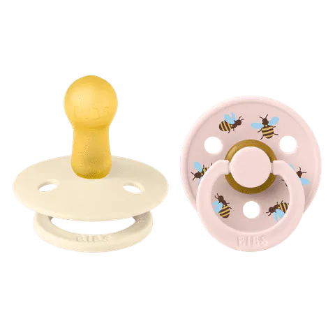 BIBS Studio Colour 2 PACK Bumblebee Latex Size 2 Ivory Mix 2 pcs