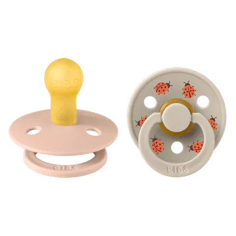 BIBS Studio Colour 2 PACK Ladybug Latex Size 1 Blush Mix 2 pcs