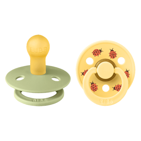 BIBS Studio Colour 2 PACK Ladybug Latex Size 1 Sage Mix 2 stk