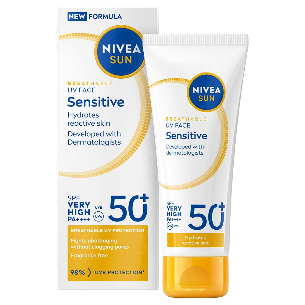 NIVEA Sun UV Face Soothing Sensitive Cream SPF50 50 ml
