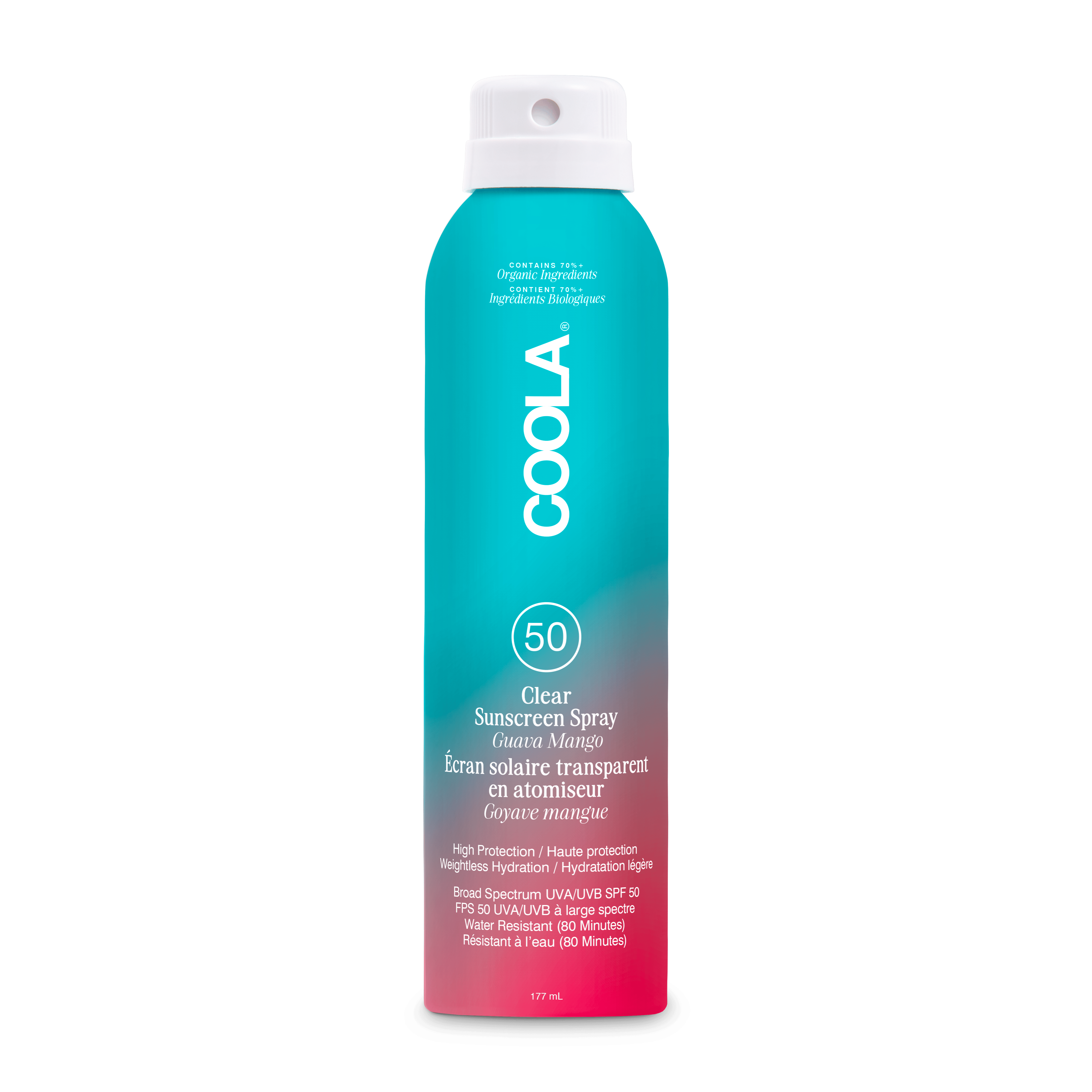 Coola Clear Sunscreen Spray Guava Mango SPF50 177 ml