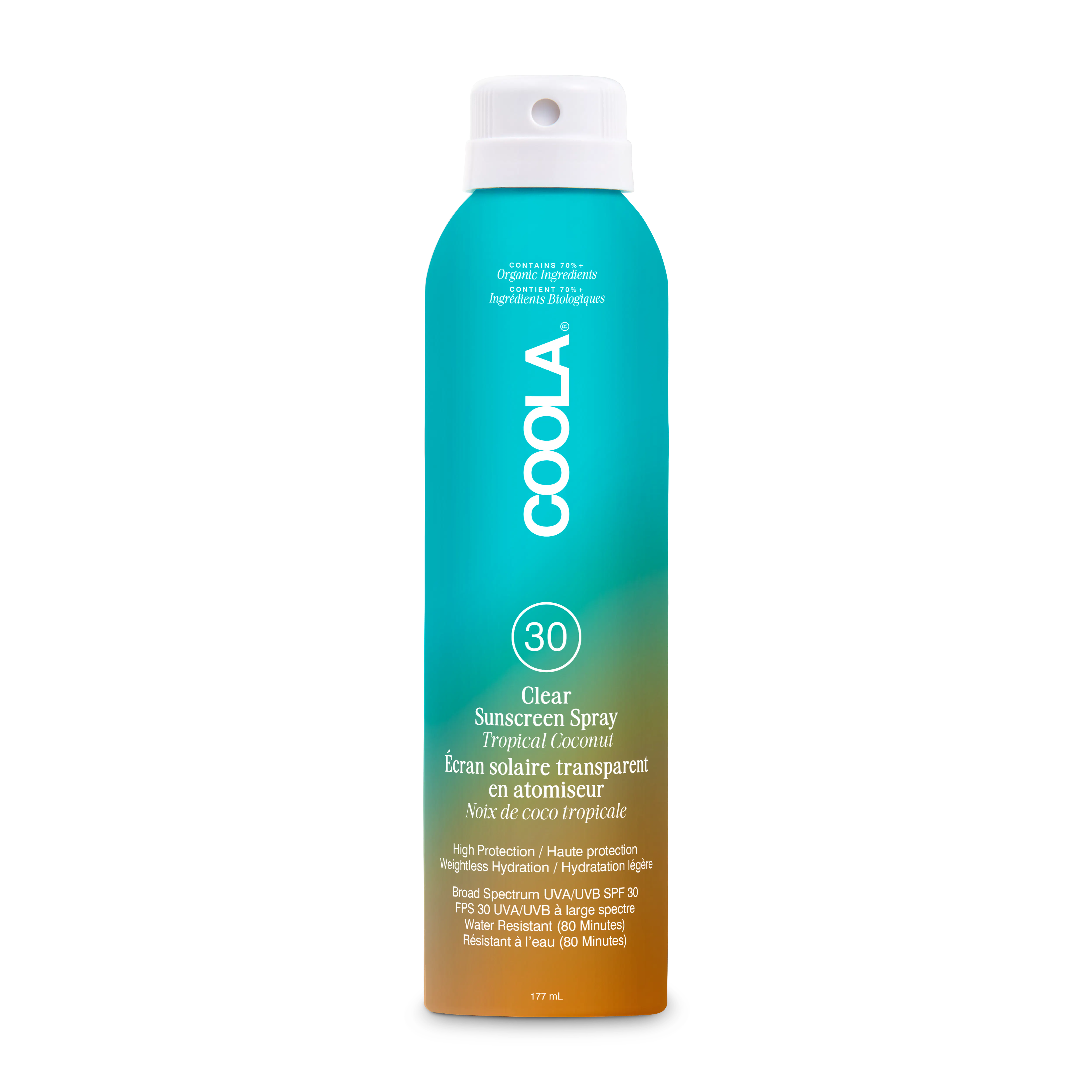 Coola Clear Sunscreen Spray Tropical Coconut SPF30 177 ml