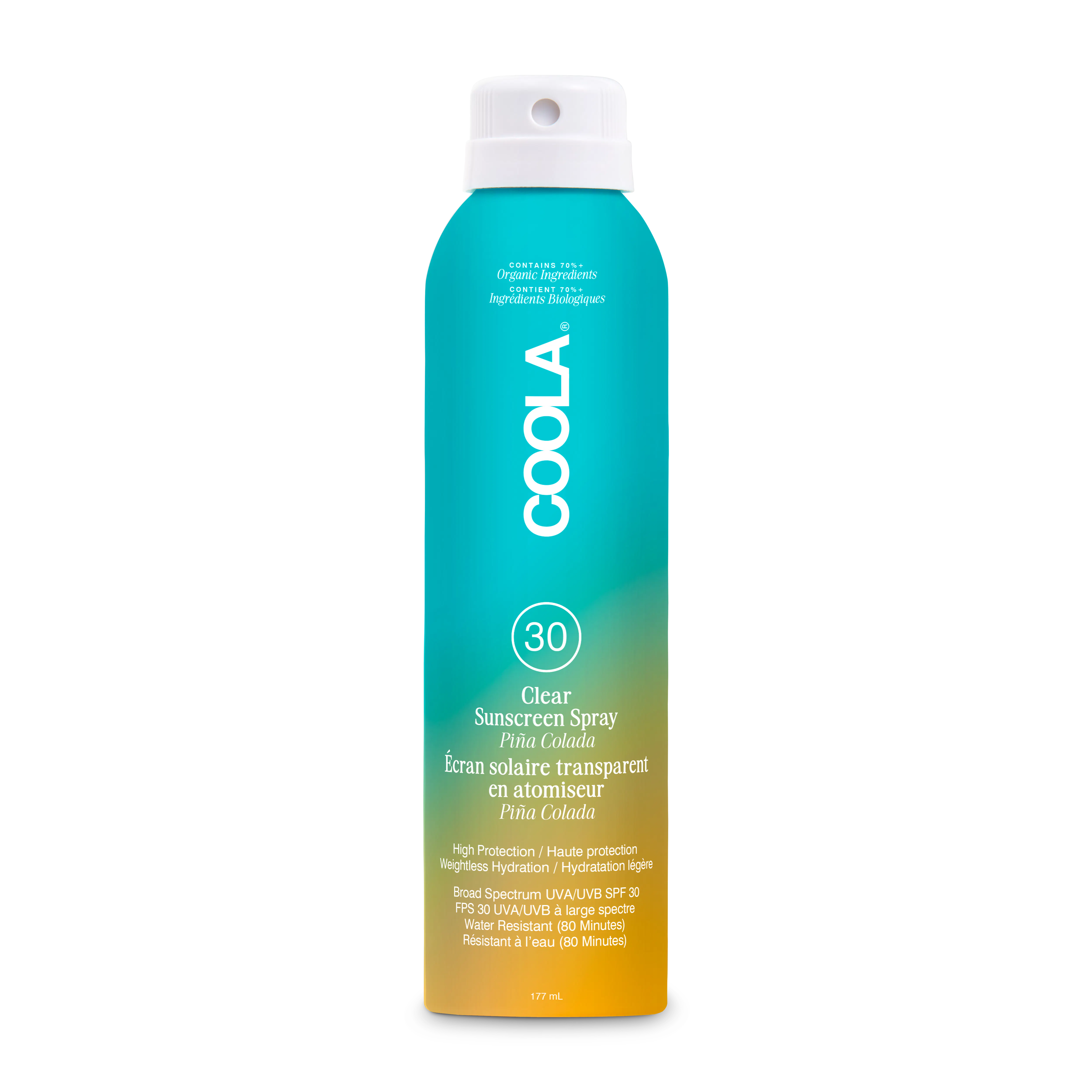 Coola Clear Sunscreen Spray Piña Colada SPF30 177 ml