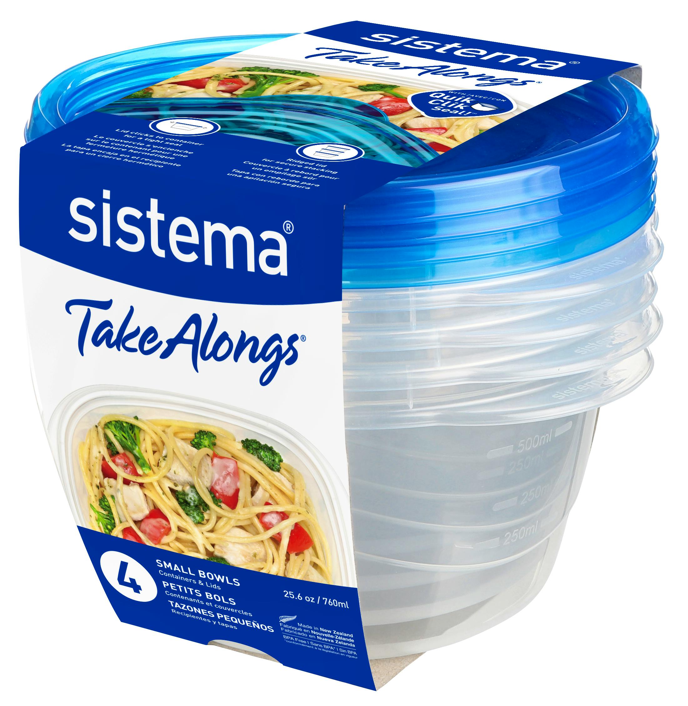 Sistema TakeAlongs Deep Square 1200 ml + 1200 ml + 1200 ml + 1200 ml