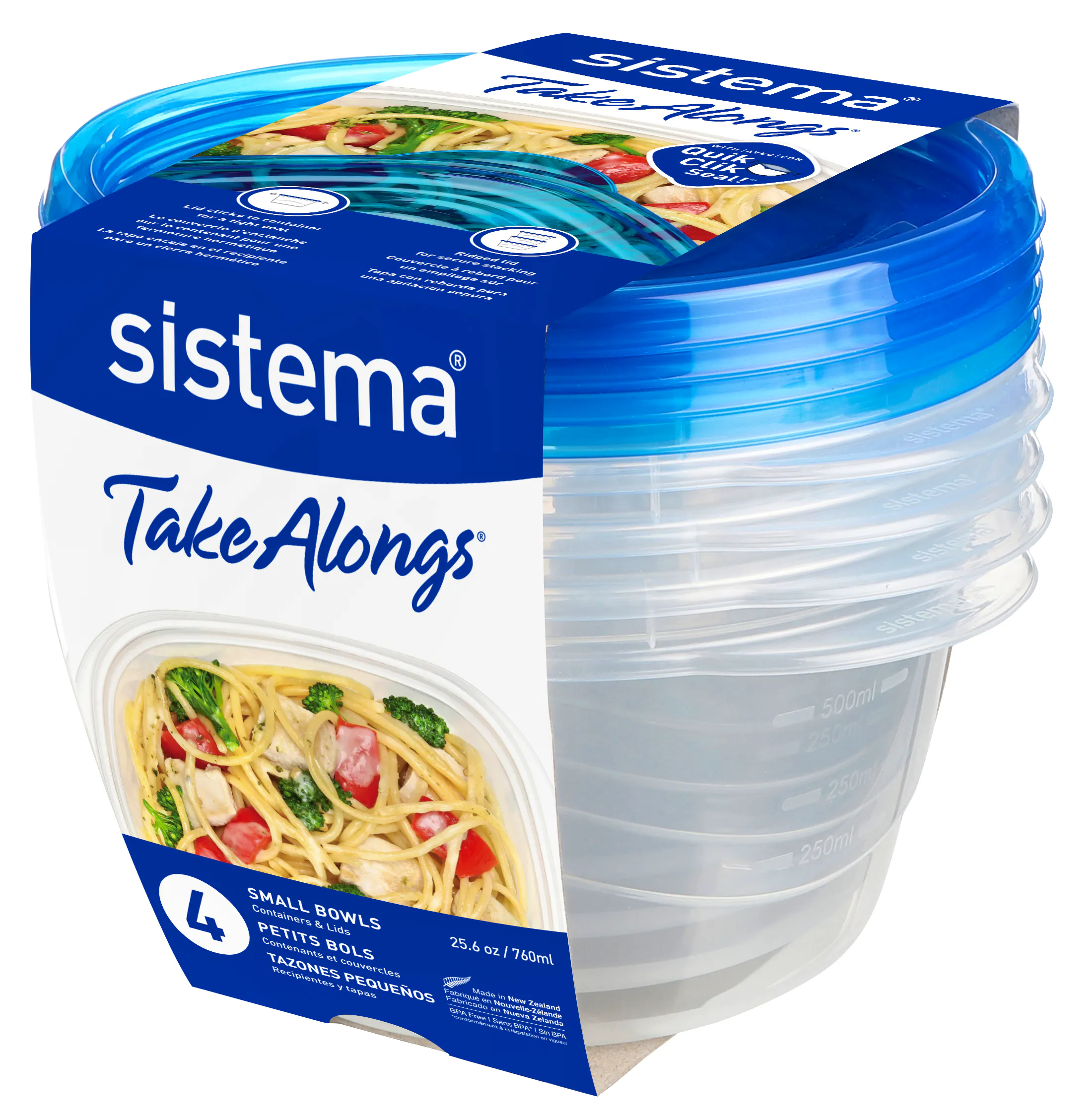 Sistema TakeAlongs Deep Square 1200 ml + 1200 ml + 1200 ml + 1200 ml