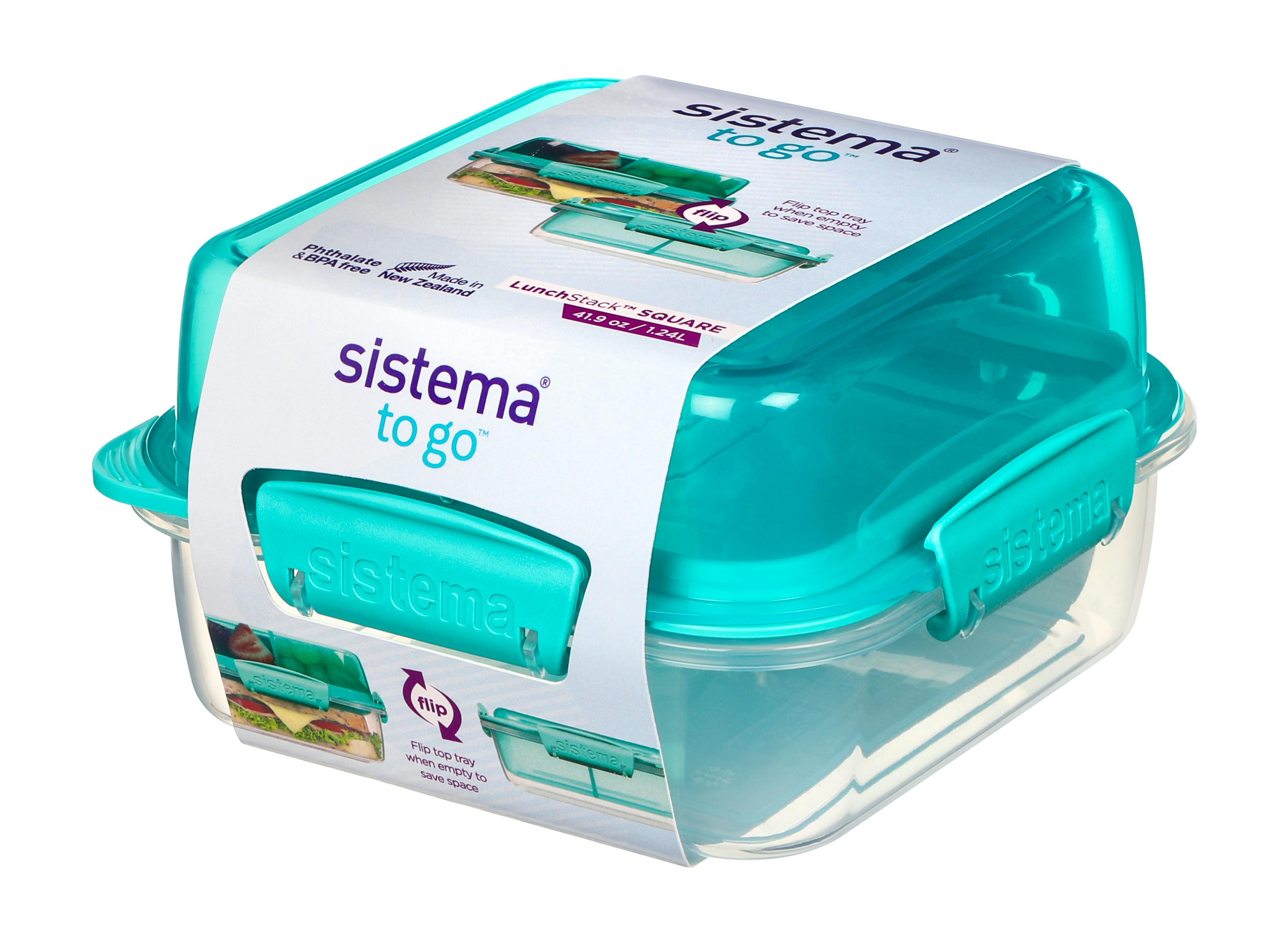 Sistema Lunch Stack To Go Square 1240 ml