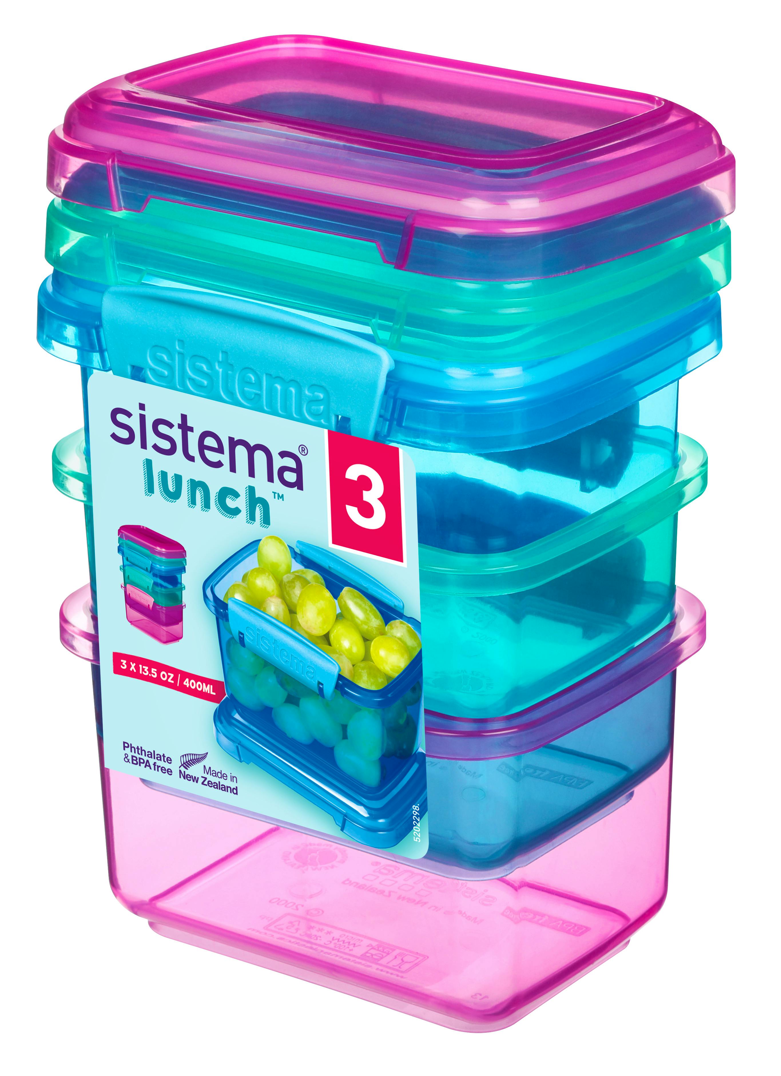Sistema Lunch Pack Coloured 400 ml + 400 ml + 400 ml