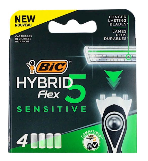 Bic Hybrid 5 Flex Sensitive Blades 4 kpl