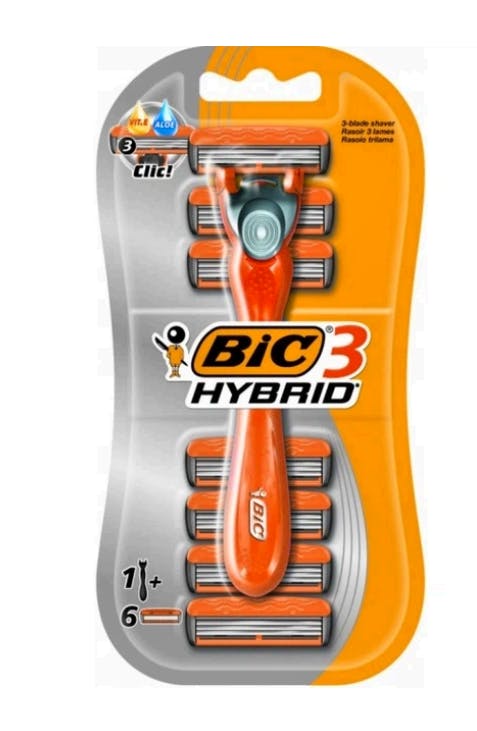 Bic 3 Hybrid Razor & Blades 1 pcs + 6 kpl