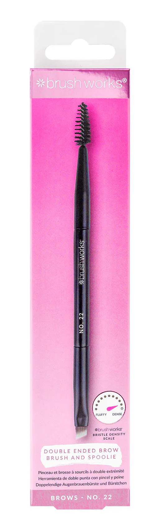 brushworks No. 22 Double Ended Brow Brush And Spoolie 1 pcs