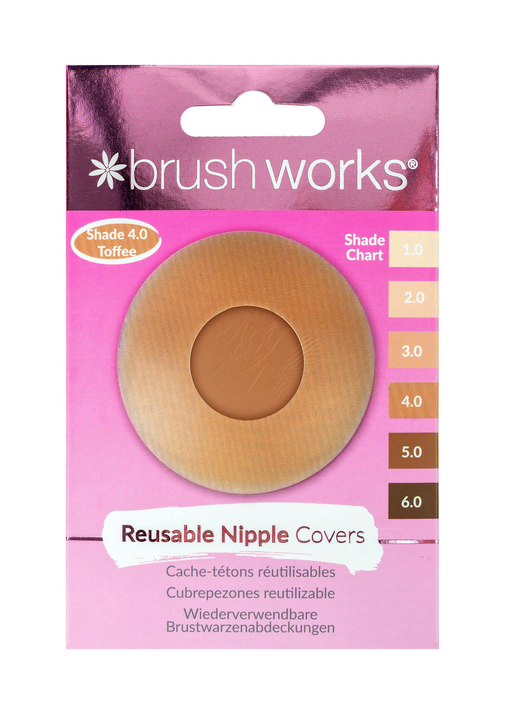 brushworks Silicone Nipple Covers Shade 4.0 Toffee 2 st