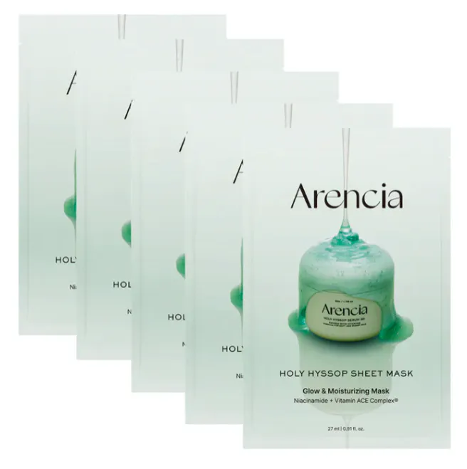 Arencia Holy Hyssop Sheet Mask 5 pcs
