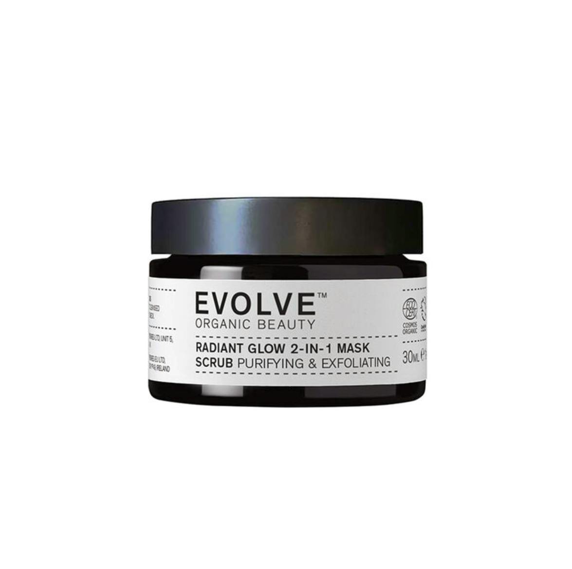 Evolve Organic Beauty Radiant Glow 2-in-1 Mask Scrub 30 ml