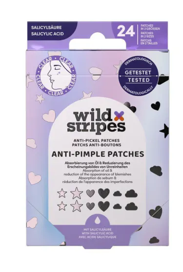 Wild Stripes Anti-Pimple Patches Holo Clear 24 pcs