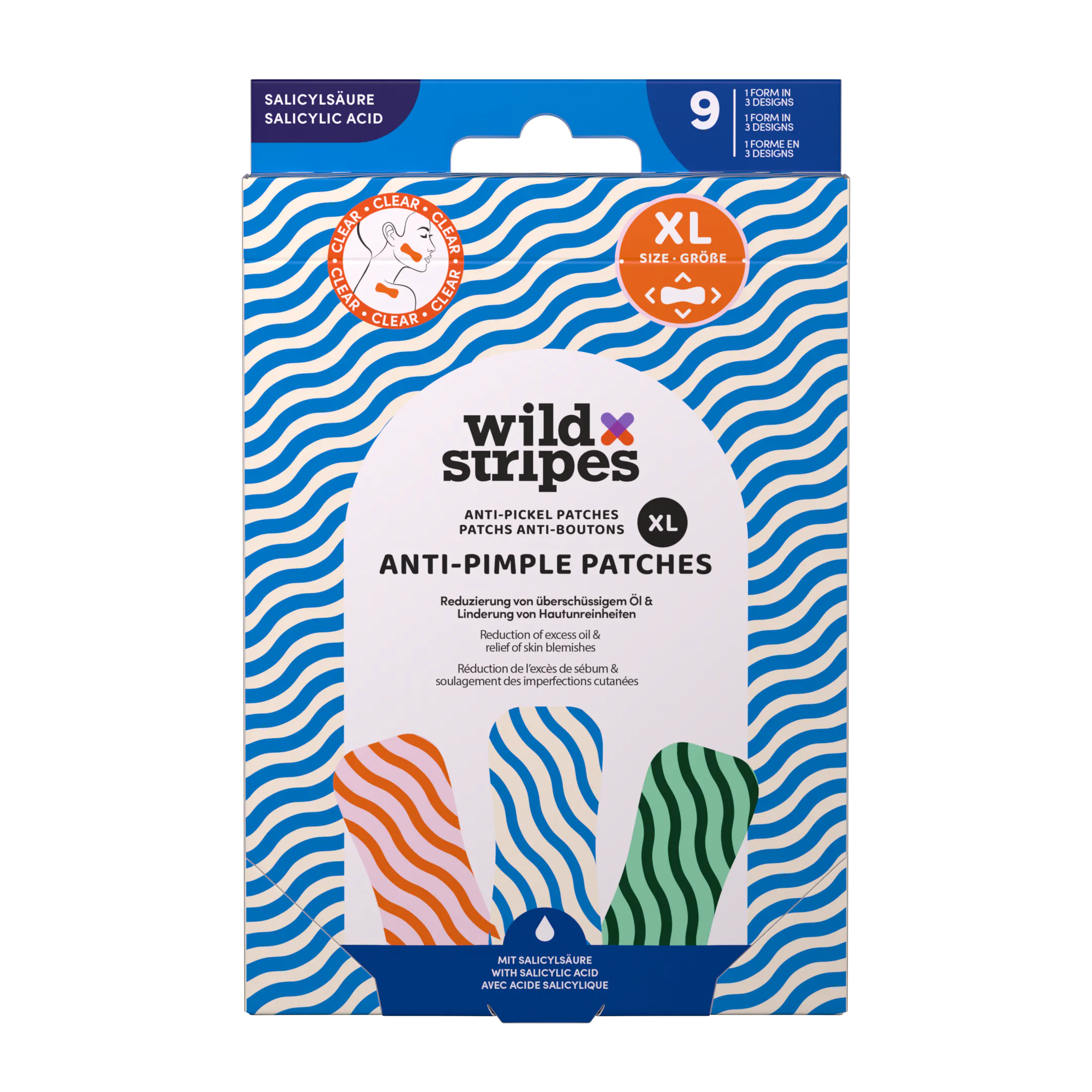 Wild Stripes Anti-Pimple Patches XL 9 pcs