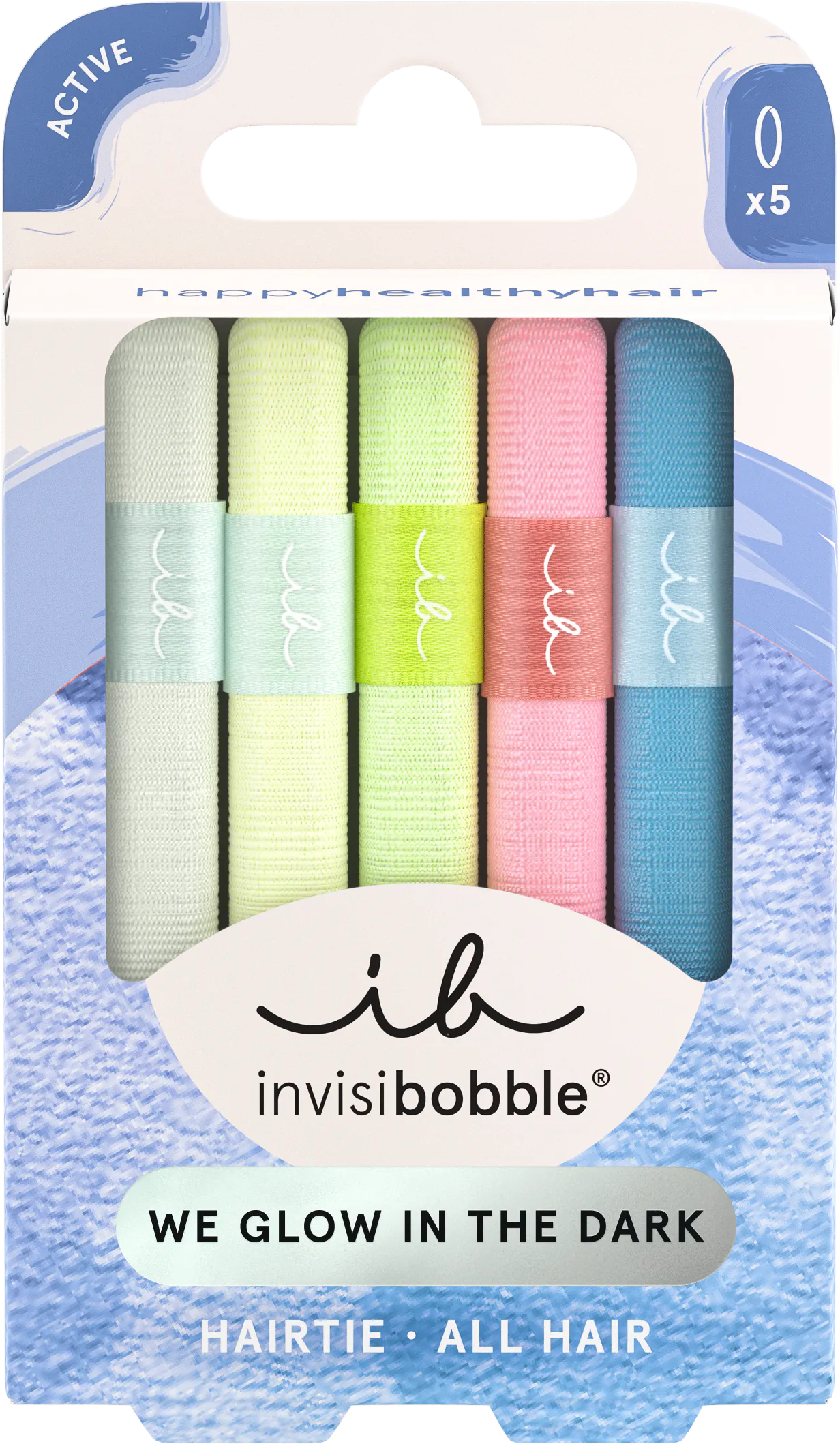 Invisibobble Hair Tie Glow In The Dark 5 pcs