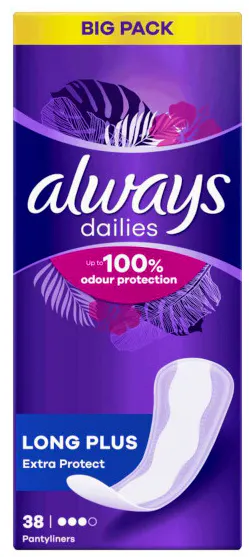 Always Dailies Liners Long Plus 39 pcs