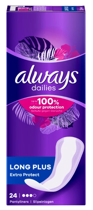 Always Dailies Liners Long Plus 24 kpl