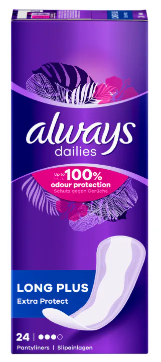 Always Dailies Liners Long Plus 24 pcs