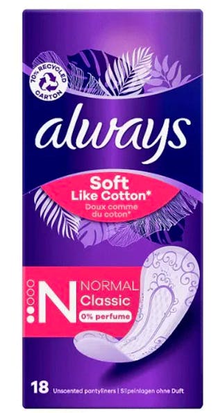 Always Dailies Liners Normal 18 kpl