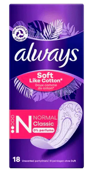Always Dailies Liners Normal 18 pcs