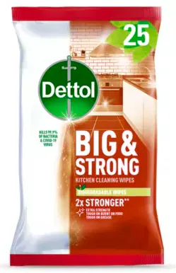 Dettol Big & Strong Kitchen Cleaning Wipes 25 pcs