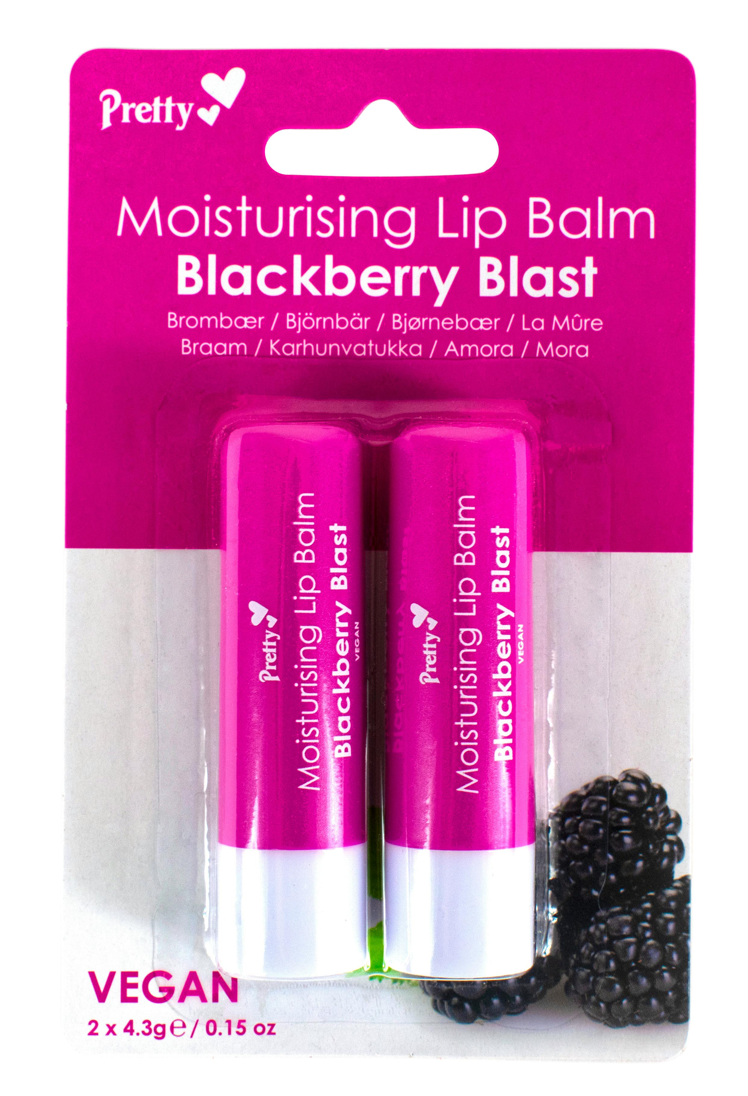 Pretty Moisturising Lip Balm Blackberry Blast 4.3 g + 4.3 g